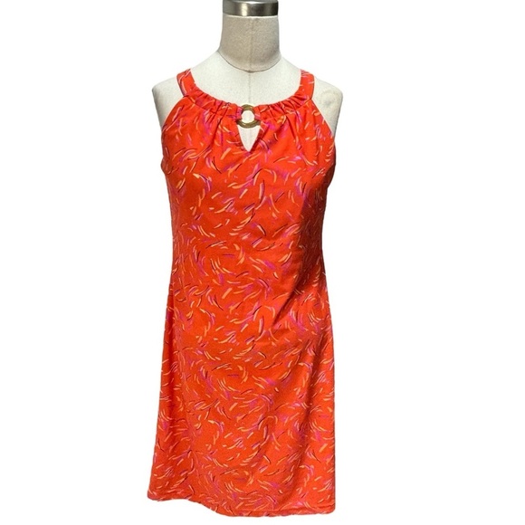 SARAH CAMPBELL Orange sleeveless Shift Dress size XS - Picture 9 of 9